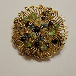 Vintage Graziano Rhinestone Brooch Pin